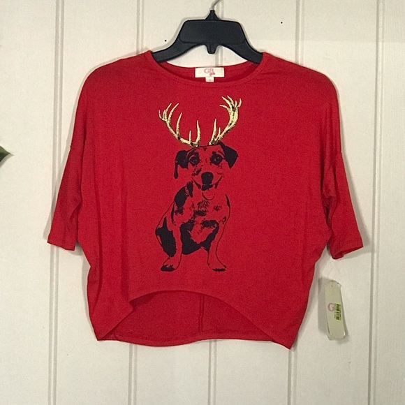 Cute GB Girls Stretch Blouse Top w/ Smiling Dog & Deer Horns
NWT
leggings jeans - Picture 3 of 16
